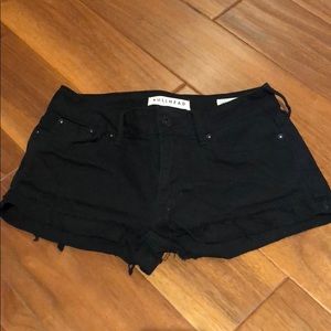 Black Denim Shorts